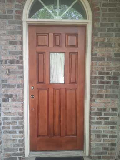 Front door after painting