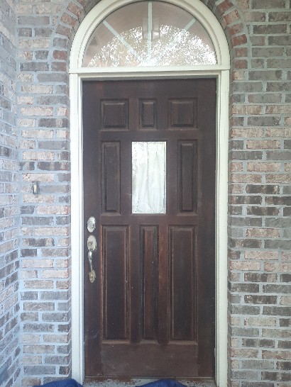 Front door before painting