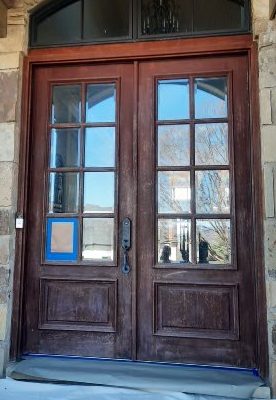 Front door before painting