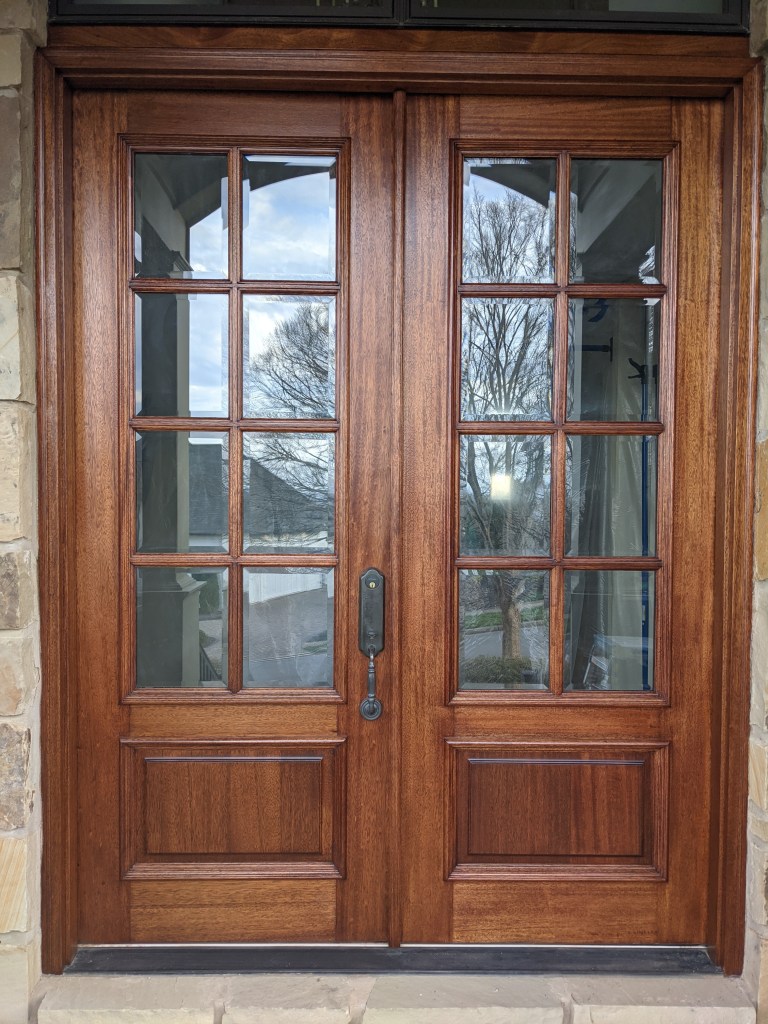 Front door after painting