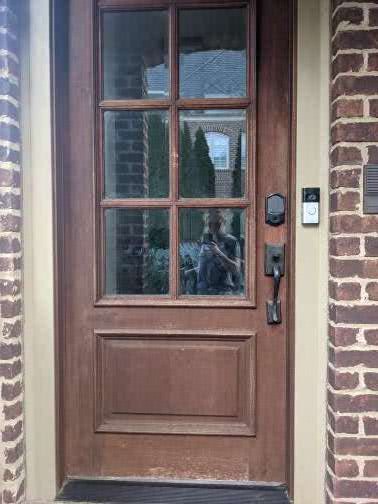Front door before painting
