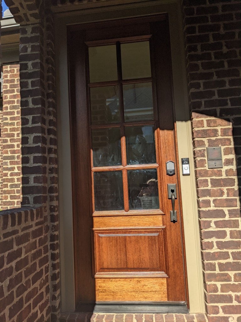 Front door after painting